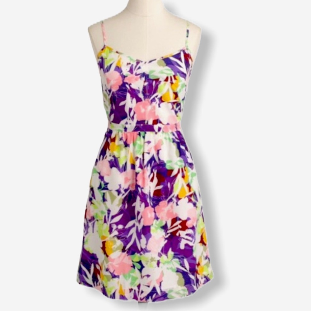 J. Crew Dress Seaside Cami Floral Print Preppy NEW
